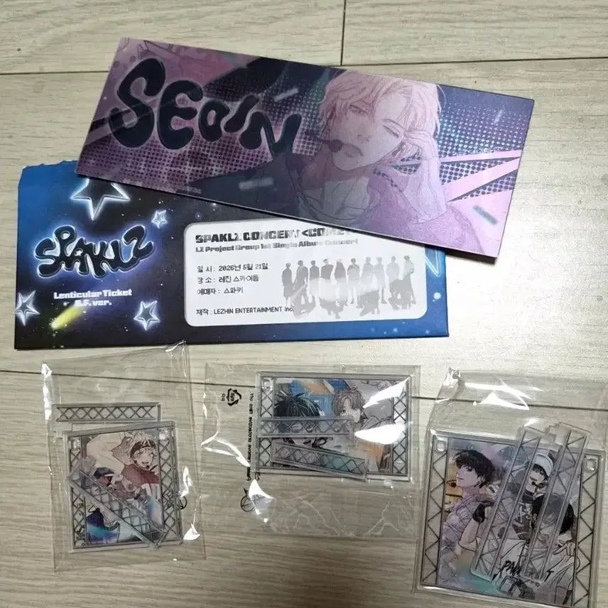 [BUNJANG] Sparkles Backlight Han Seoin Ticket & Stage Mini Acrylic Stand Bundle Set / 스파클즈 백라이트 한서인 티켓 및 스테이지 미니 아크릴스탠드 일괄 원가양도