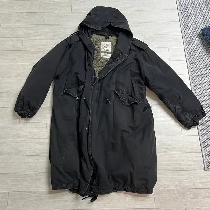 [BUNJANG] US Military Long Parka Black / 미군 롱 파카