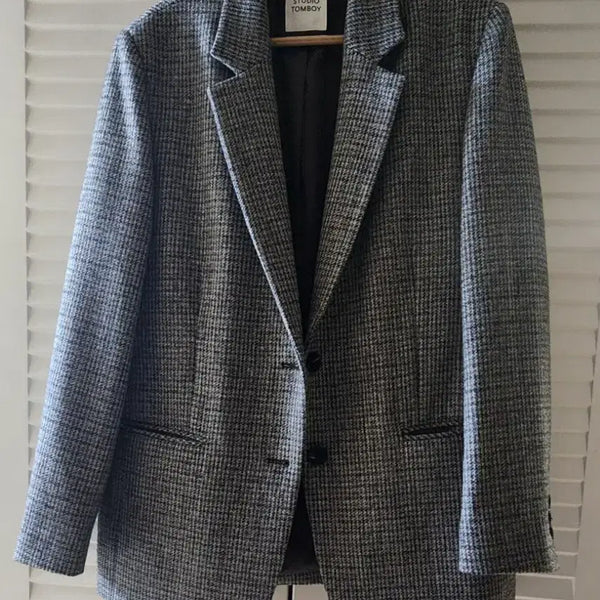 [BUNJANG] STUDIO TOMBOY Check Jacket Pants Setup / 스튜디오 톰보이 체크 재킷 팬츠 셋업