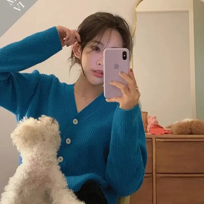 [BUNJANG] Underbee Maison Blue Cardigan / 언더비 가디건 메종블루