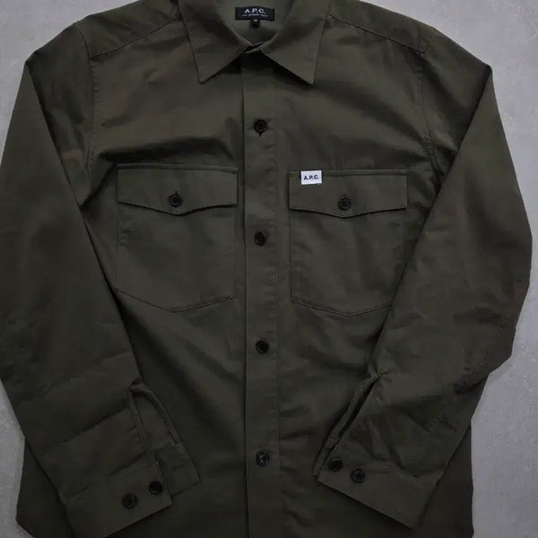 [BUNJANG] A.P.C. Men's Olive Field Shirt / A.P.C. 셔츠 올리브 카키 남성A.P.C. 올리브 필드 셔츠 M 폴로셔츠 폴로 아페쎄