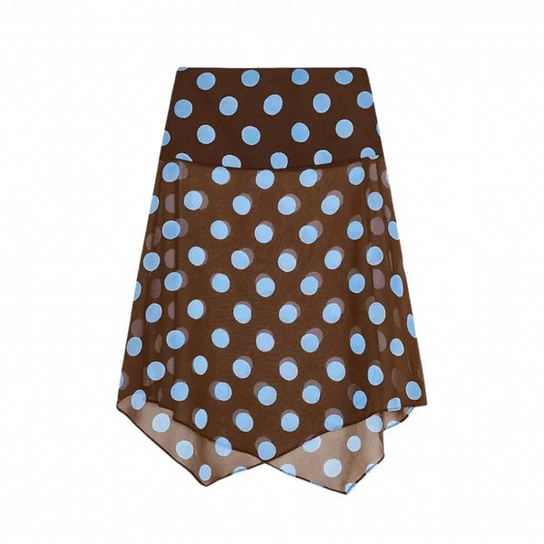 [BUNJANG] Zara Unbalanced Dot Skirt S / 자라 언밸런스 도트 스커트 s 폴카