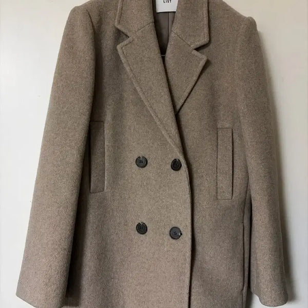 [BUNJANG] LIST Beige Wool Coat (Size 55) / LIST 리스트 모 코트 (55)
