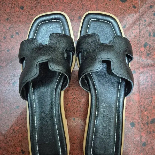[BUNJANG] Crea H Slippers Black / 크레아 H 슬리퍼 블랙