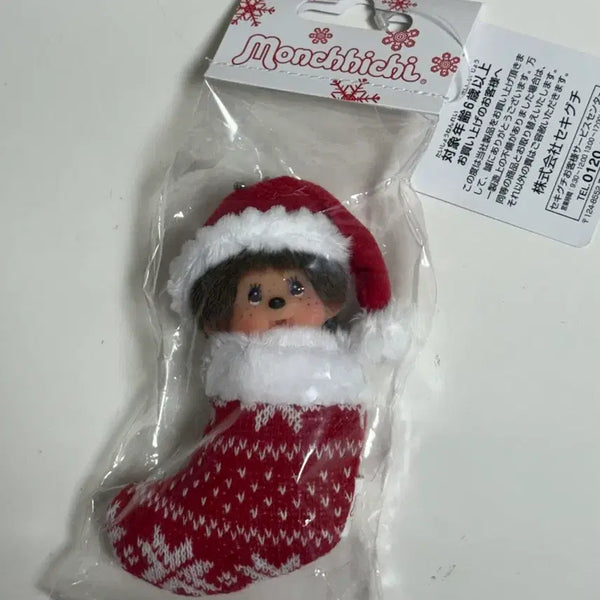 [BUNJANG] Christmas Monchhichi Mini Keyring / 크리스마스 몬치치 미니키링