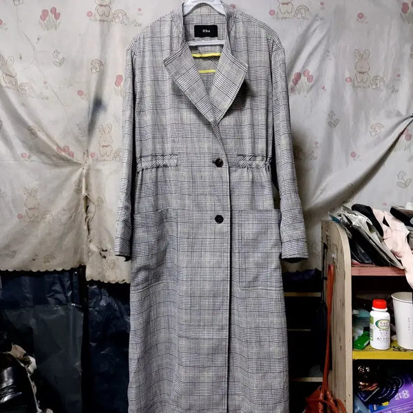 [BUNJANG] Ozoc Linen Long Coat / 오즈세컨   린넨    롱  코트