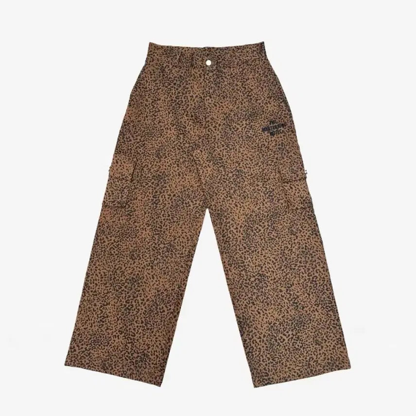 [BUNJANG] Mysterious Hotel Leopard Print Wide Work Pants / 미스테리어스호텔 레오파드 워크 팬츠