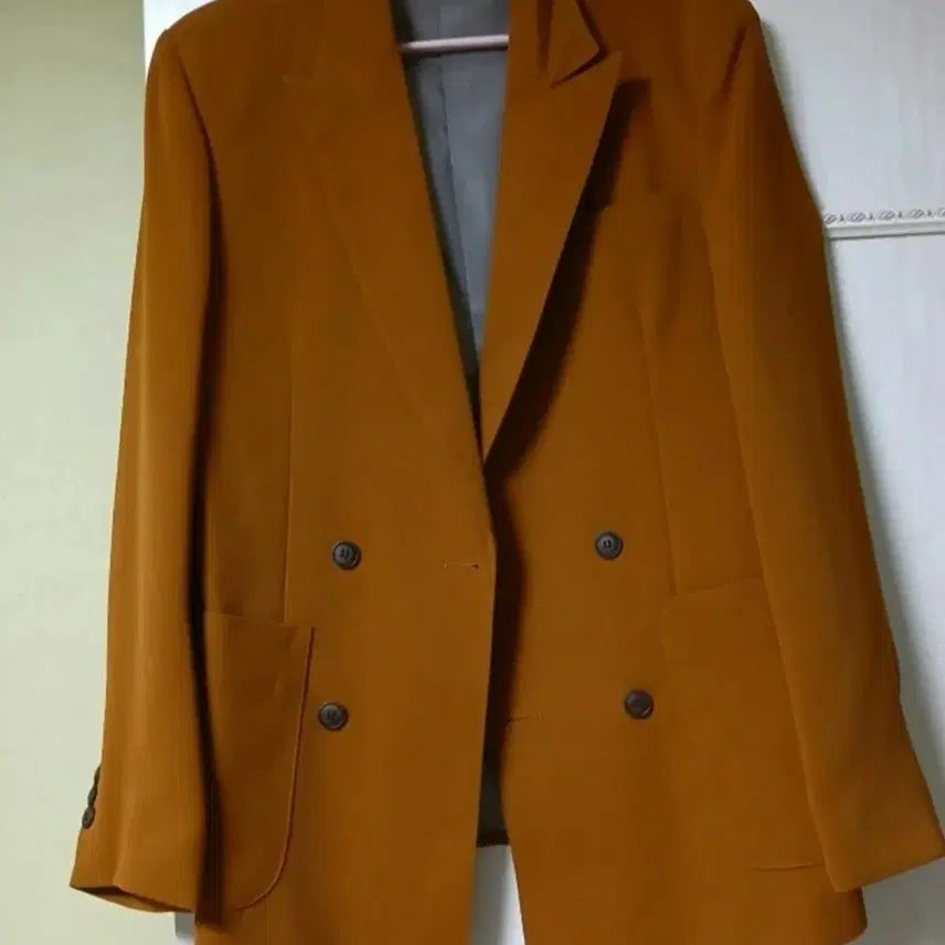 [BUNJANG] Double Button Jacket Brown / 더블 버튼 자켓 브라운