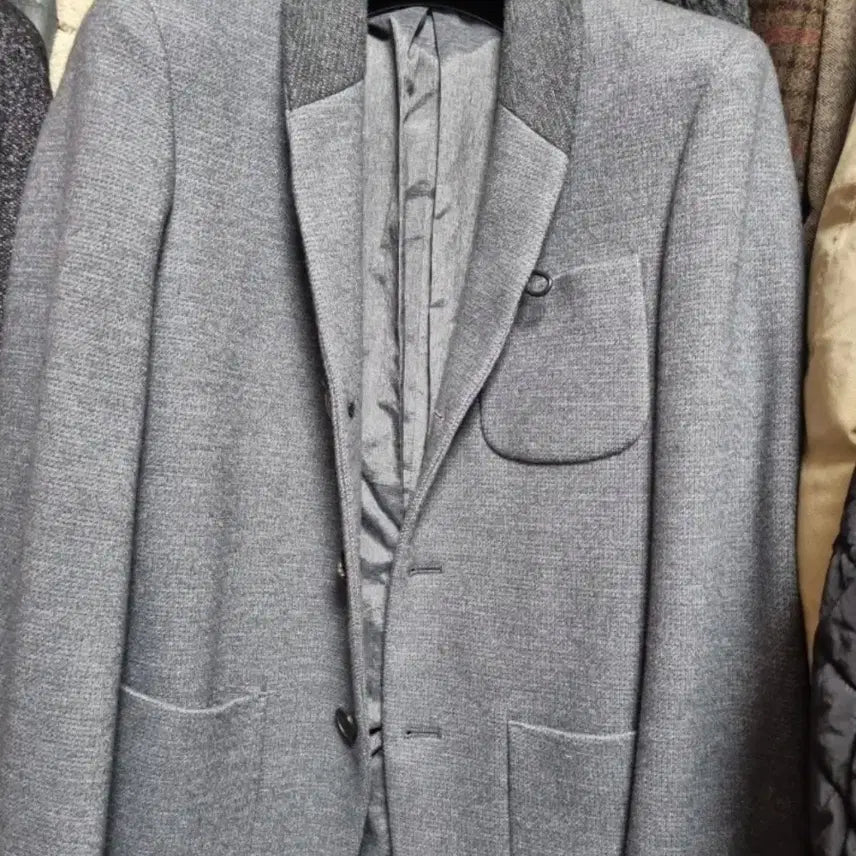 [BUNJANG] Customellow Grey Jacket / 커스텀멜로우 자켓