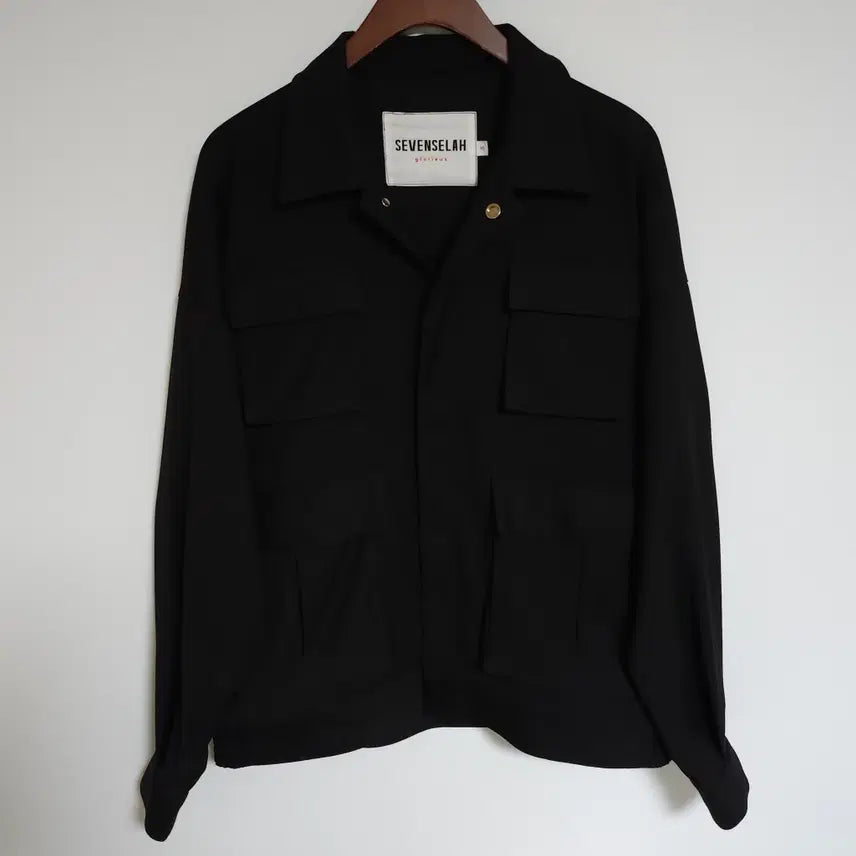 [BUNJANG] Seven Cellar Black Men's Snap Button Multi-Pocket Jacket / 639 세븐셀라 블랙 남성 스냅 단추 멀티 포켓 자켓