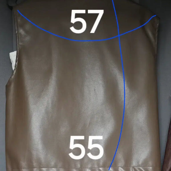 [BUNJANG] Brown Leather Vest / <새거> 브라운 레더 베스트