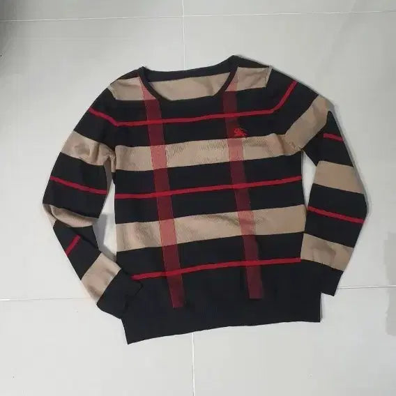 [BUNJANG] Women's Checkered Knit Sweater / 여성 체크 니트