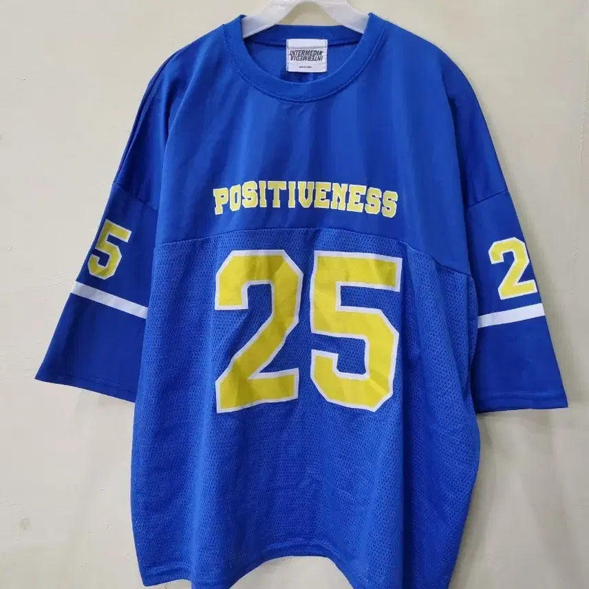 [BUNJANG] INTERMEDIA Logo Short Sleeve T-Shirt Blue / INTERMEDIA 로고 반팔 티셔츠 블루