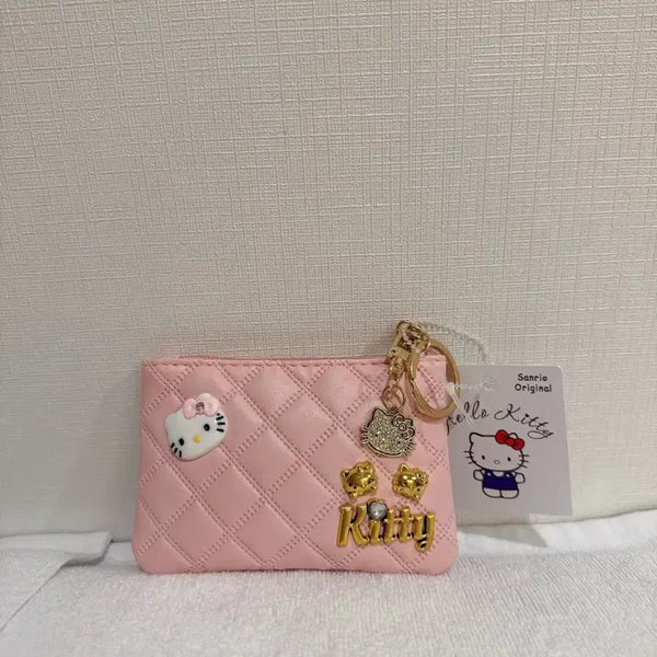 [BUNJANG] Hello Kitty Quilting Mini Pouch / 키티 퀼팅 미니 파우치 (새상품)