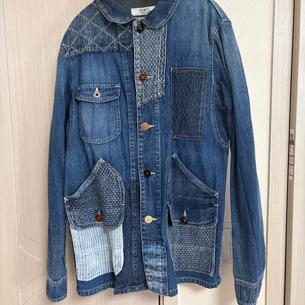 [BUNJANG] FDMTL Patchwork Denim Coverall Jacket / FDMTL denim jacket 패치워크 데님 커버올 자켓
