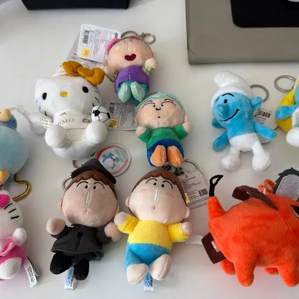 [BUNJANG] Doll Keychain Bundle Set (Various Characters) / 인형 키링 일괄 대량판매 / 맹구 키티 스머프 포켓몬스터