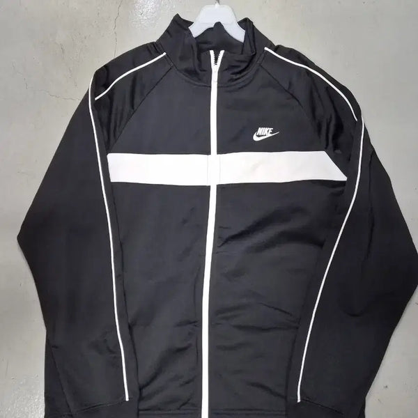 [BUNJANG] Nike Track Jacket Black White Line L / 나이키 트랙탑 블랙 화이트 라인L