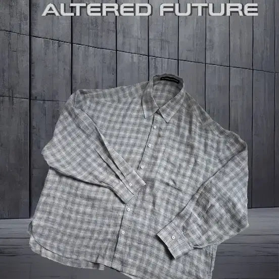[BUNJANG] Altered Future Linen Checkered Shirt AF2 / 얼터드퓨처  린넨 체크셔츠 AF2