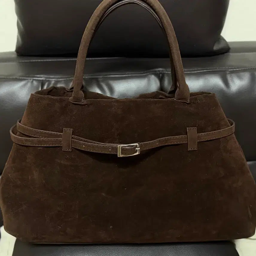 [BUNJANG] Suede Tote Bag Brown / 스웨이드 토트백 브라운