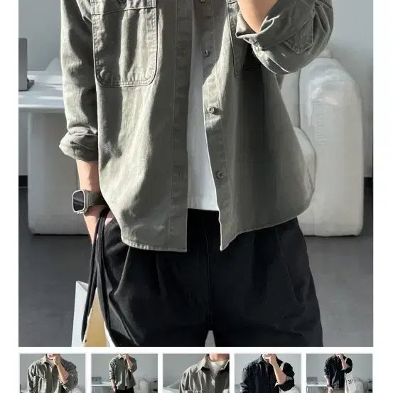 [BUNJANG] Tencel Two-Pocket Shirt Jacket / 텐셀 투포켓 셔츠 자켓