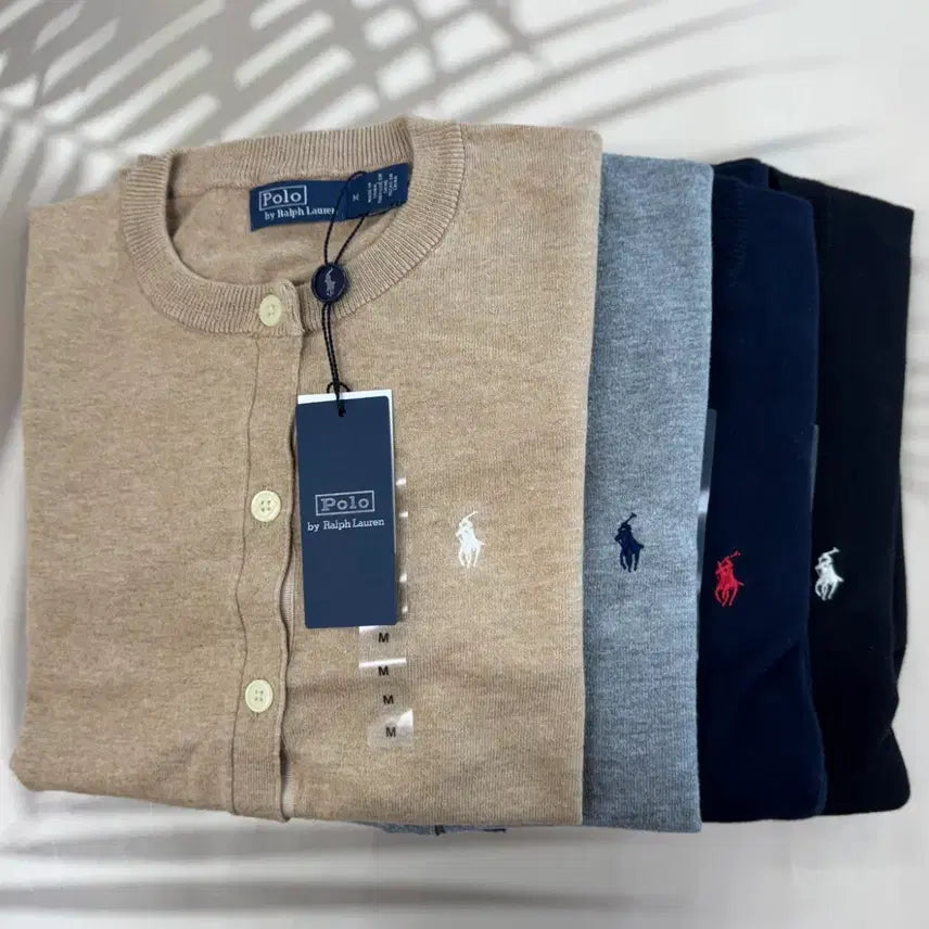 [BUNJANG] Polo Ralph Lauren Basic Cardigan / 폴로 랄프로렌 가디건 카키/그레이/네이비/블랙