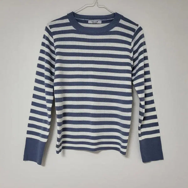 [BUNJANG] Light Blue Stripe Knit Top / 소라 스트라이프 니트 55