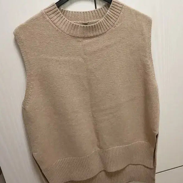[BUNJANG] Beige Knit Vest / 베이지색 니트 조끼