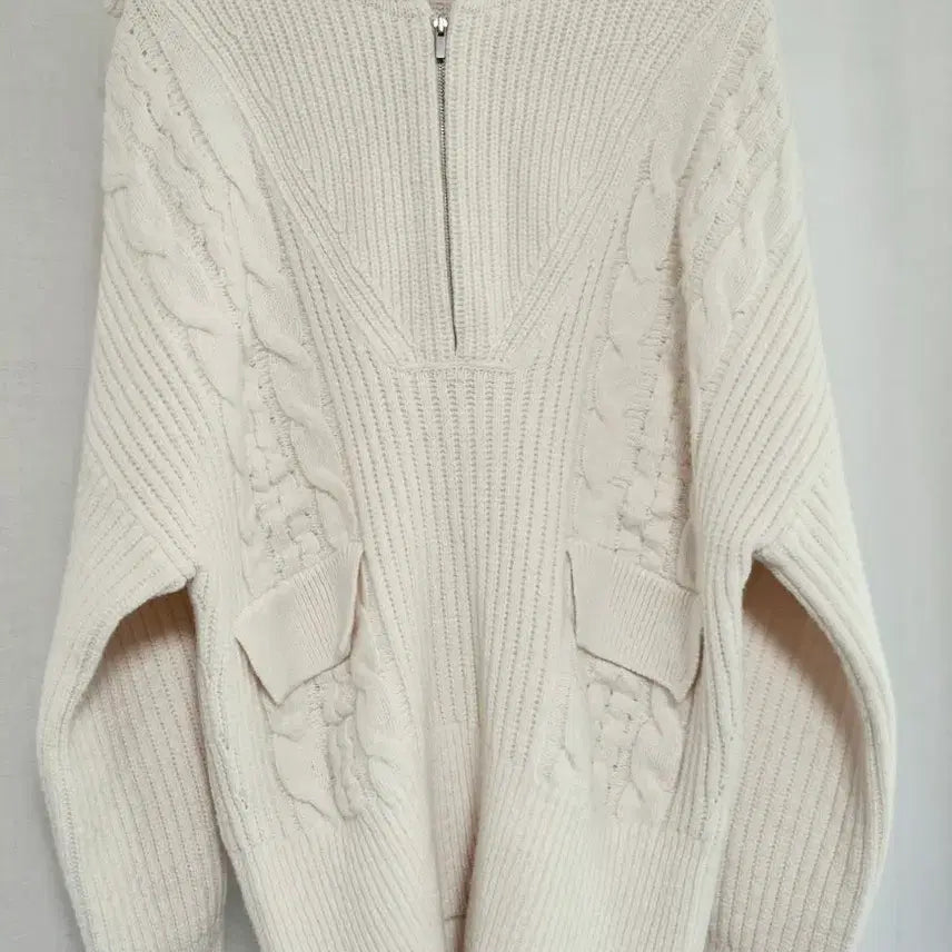 [BUNJANG] System Wool Knit Half-Zip Sweater / 한섬 시스템 울 니트 하프집업