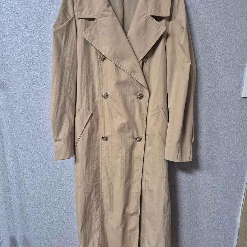 [BUNJANG] MINE Beige Long Trench Coat / 마인 트렌치코트 베이지