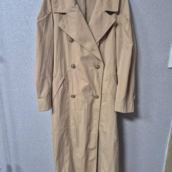 [BUNJANG] MINE Beige Long Trench Coat / 마인 트렌치코트 베이지