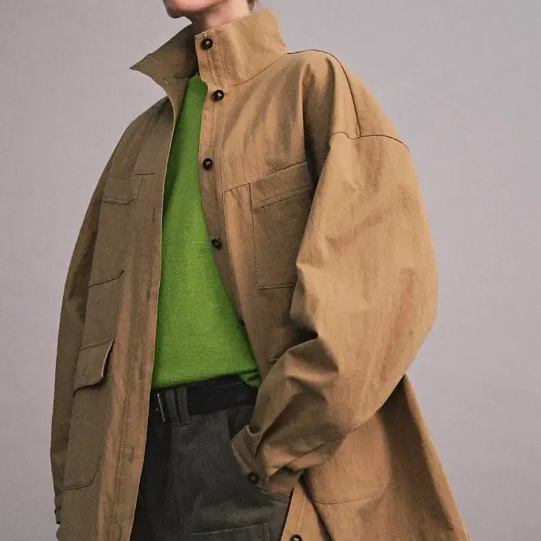 [BUNJANG] ETHOS Utility Pocket Shirt Beige / 에토스 유틸리티 포켓 셔츠 판매(착용샷, 실사 사진포함)
