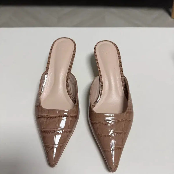 [BUNJANG] SIESIC The Silhouette Clé Pink Python Mule 225 / 시에 더실루엣 끌레 핑크 파이톤뮬 225
