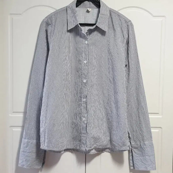 [BUNJANG] Navy Stripe Shirt 55 / 네이비 스트라이프 남방 55