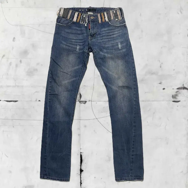 [BUNJANG] Dsquared2 2005 Archive ACDC Patch Belt Loop Jeans / 05s 디스퀘어드2 벨트 루프 ACDC 패치 청바지