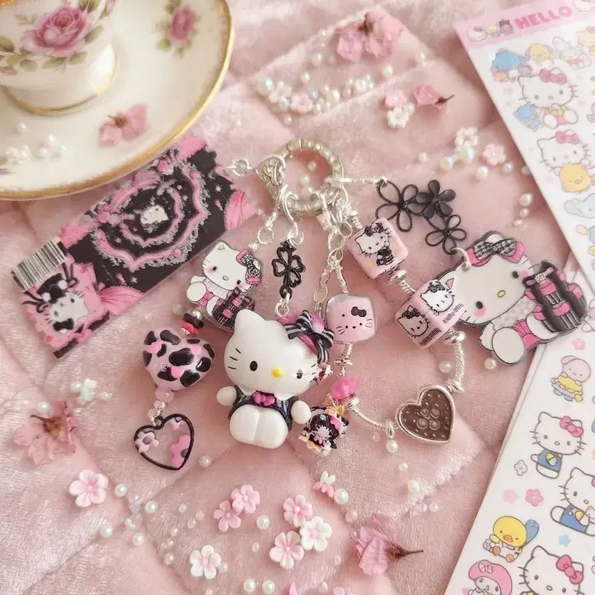 [BUNJANG] Hello Kitty Charm Keychain Set / 키티 키링  세트