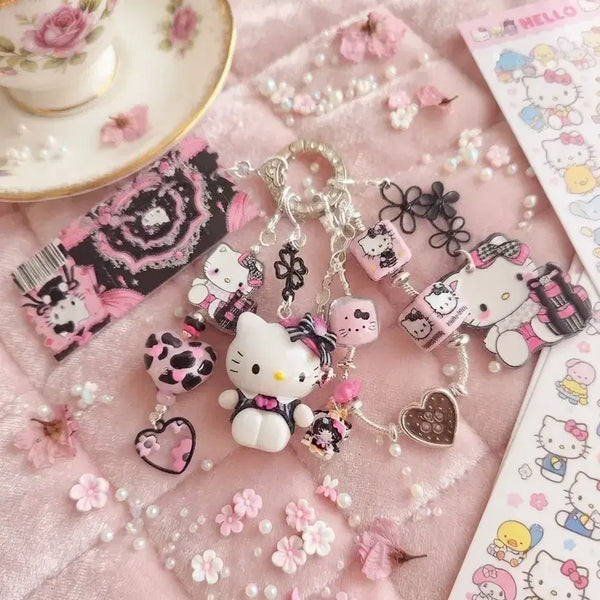 [BUNJANG] Hello Kitty Charm Keychain Set / 키티 키링  세트