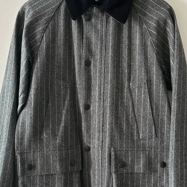 [BUNJANG] Barbour Bedale Stripe Wool Jacket Size 36 / 바버 비데일 스트라이프 울 자켓 36