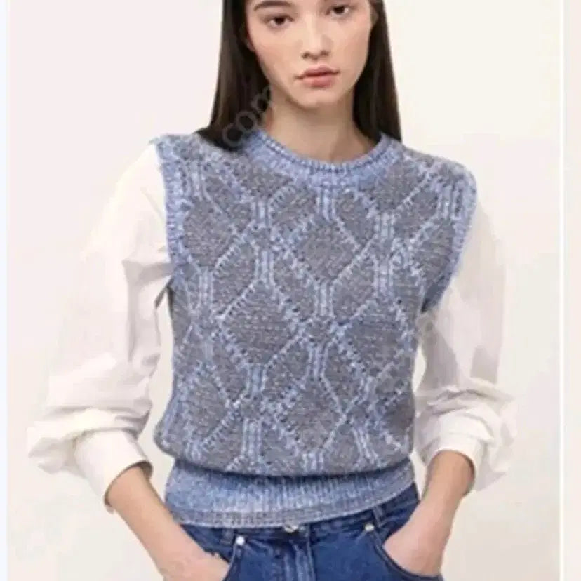 [BUNJANG] Wool Cashmere Layered Knit Top / 2022.타임)울.캐시 레이어드 니트