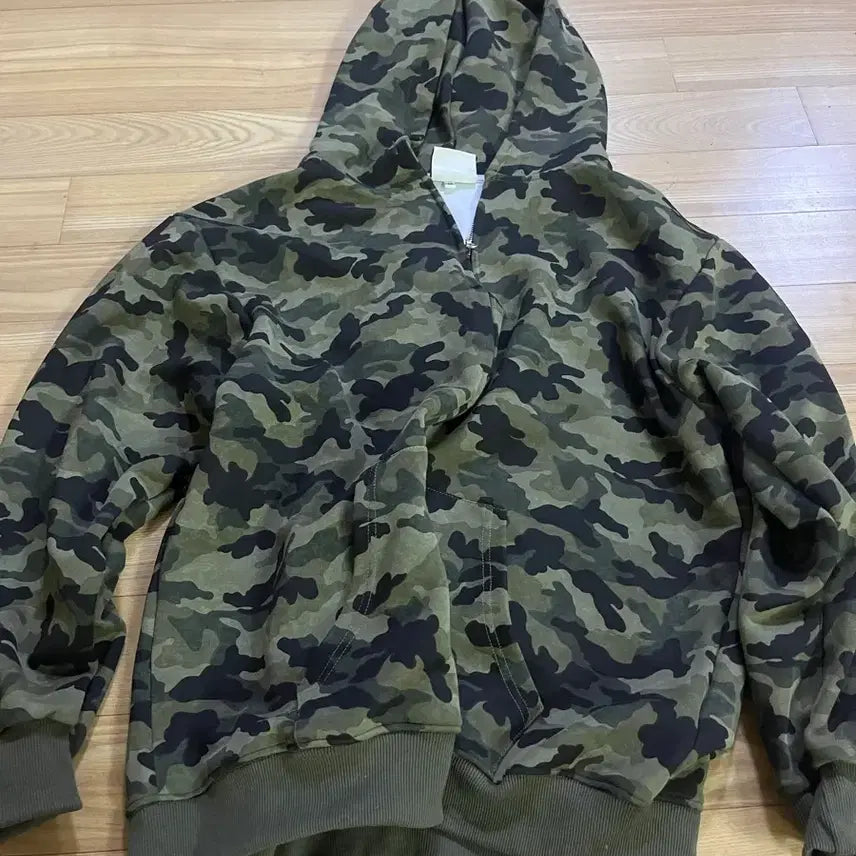 [BUNJANG] Camo Zip-Up Hoodie / 카모후드집업