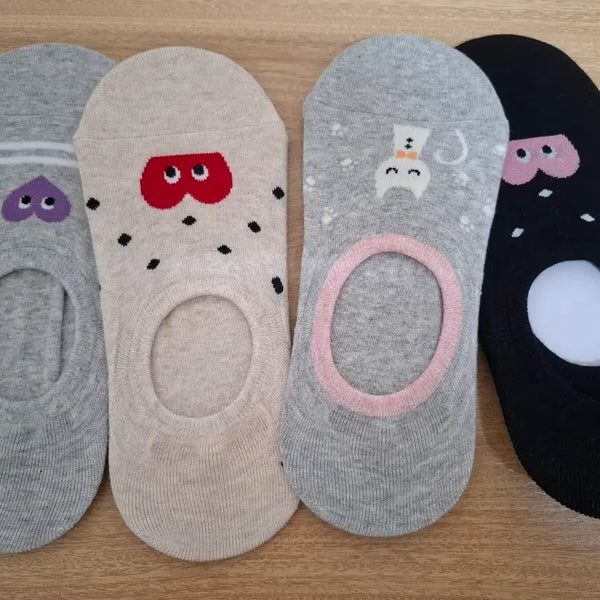 [BUNJANG] Ankle Socks (4 Pairs) / 덧신4켤레