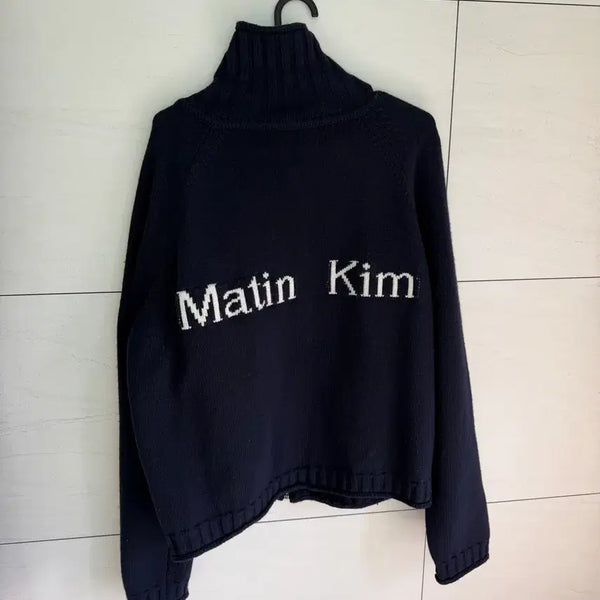 [BUNJANG] Matinkim Navy Knit Cardigan / 마뗑킴 네이비 니트가디건