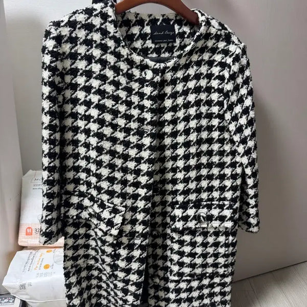 [BUNJANG] The Beigees Hound Check Coat / 더베이지스 하운드 체크 코트