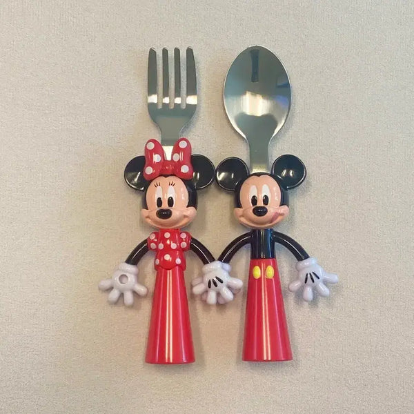 [BUNJANG] Disney Mickey & Minnie Mouse Standing Spoon/Fork Set Bundle / 디즈니랜드 미키 & 미니마우스 스탠딩 스푼/포크 세트 일괄 판매
