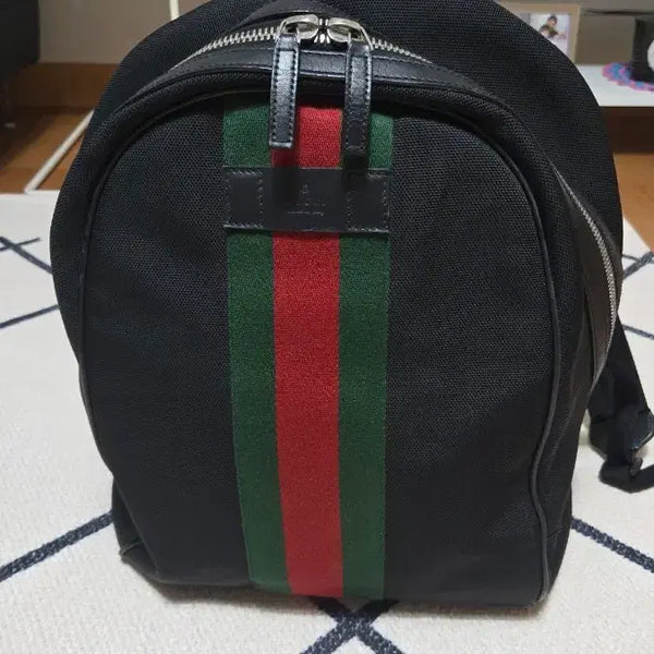 [BUNJANG] Gucci Campus Backpack / 구찌웹스트라이프오피다이라운드백팩(급처분합니다)