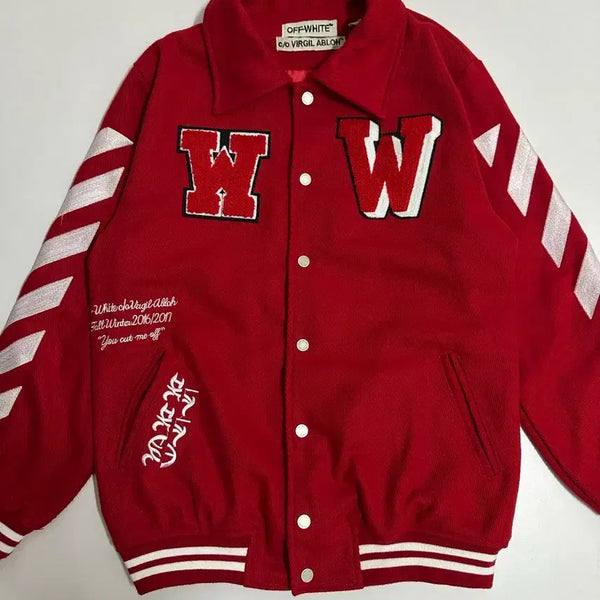 [BUNJANG] Off-White Varsity Jacket / 오프화이트 바시티 자켓 Off white