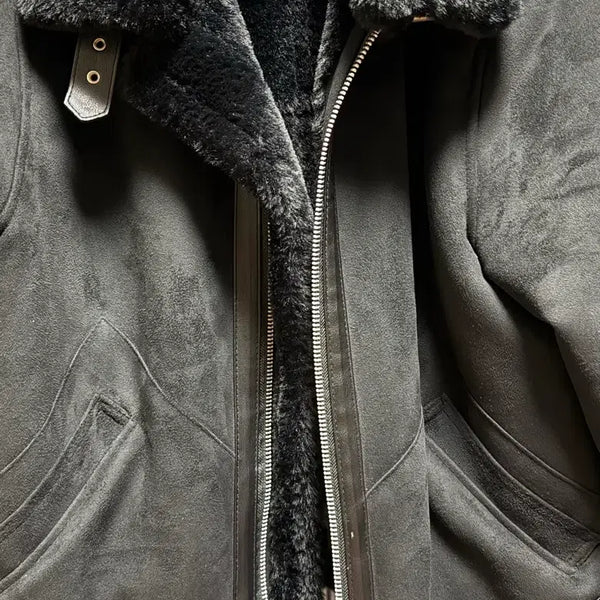 [BUNJANG] Dope Jayson Shearling Coat Black / 도프제이슨 무스탕