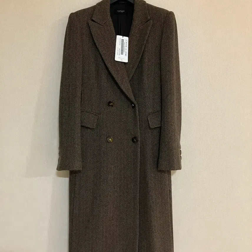 [BUNJANG] JILLSTUART NEW YORK Classic Wool Herringbone Long Coat (Size 55) / 질스튜어트뉴욕 클래식 울 롱코트 55 made in Italy