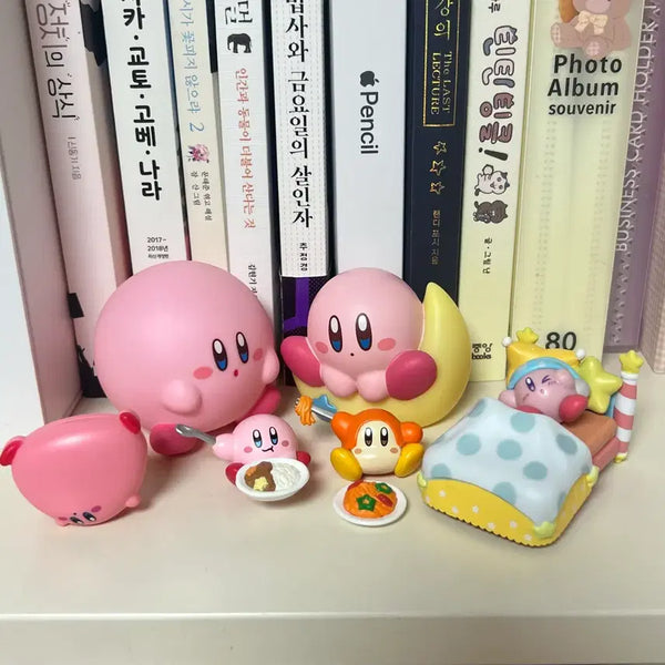 [BUNJANG] Kirby & Waddle Dee Miniature Figures Set (Curry & Napolitan Theme) / 카레 커비 나폴리탄 웨이들디 피규어 가챠 6개 커비 침대