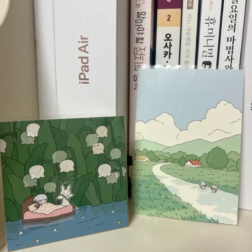 [BUNJANG] Ui Artist Illustrated Postcard Set (2) / 우이님 우이작가님 그림 엽서 2개