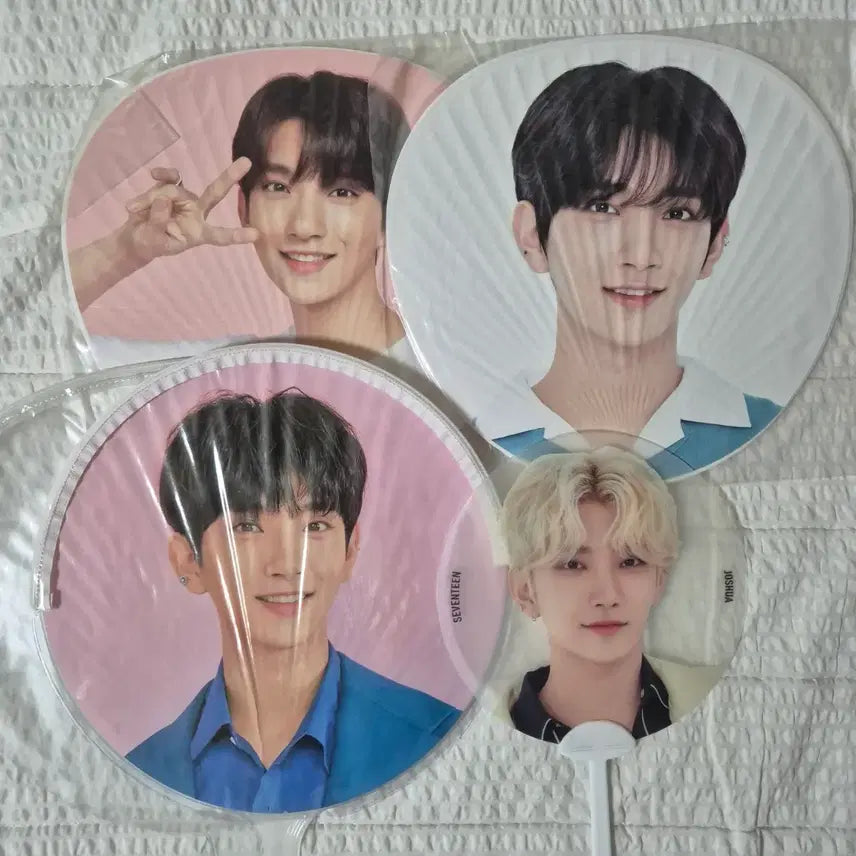 [BUNJANG] SEVENTEEN Joshua Uchiwa Bundle Set / 세븐틴 조슈아 우치와 일괄 / 캐랜 핑치와 해피엔딩 쇼케 일본 미니우치와